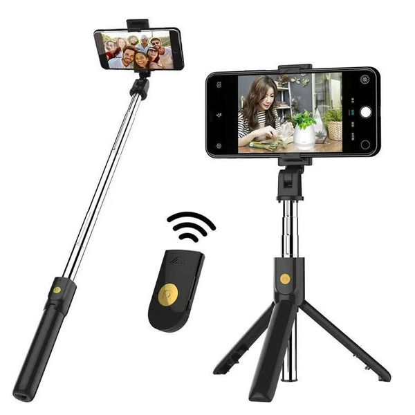 

wireless selfie stick with foldable tripod remote control 3 in 1 extendable handheld monopod holder stand sticks for phone
