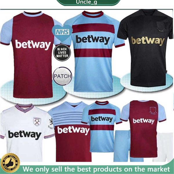 

men kids 20 21 west 125 years black soccer jerseys 2020 2021 united rice ham kits lanzini antonio lingard 125th anniversary football shirts, Black;yellow
