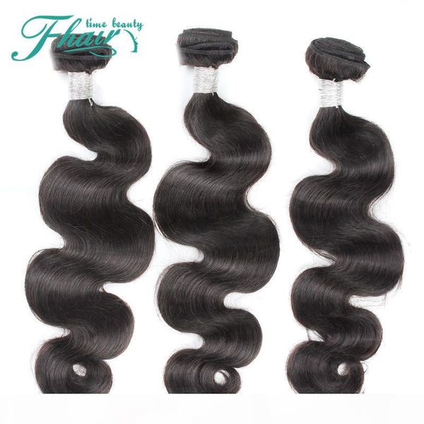 

7a brazilian human hair body wave 3 bundles lot unprocessed human hair products brazilian hair weave bundles wholesale by dhl, Black