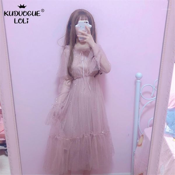 

women tulle dress high waist two pieces mesh lace up dress vestidos female elegant star sequined transparent party sweet dresses1, Black;gray