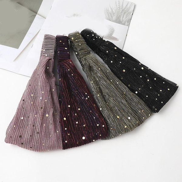 

wide cotton stretch headbands women pure color headwrap bohemian elegant turban headwear bandage hairbands hair accessories q sqcujf