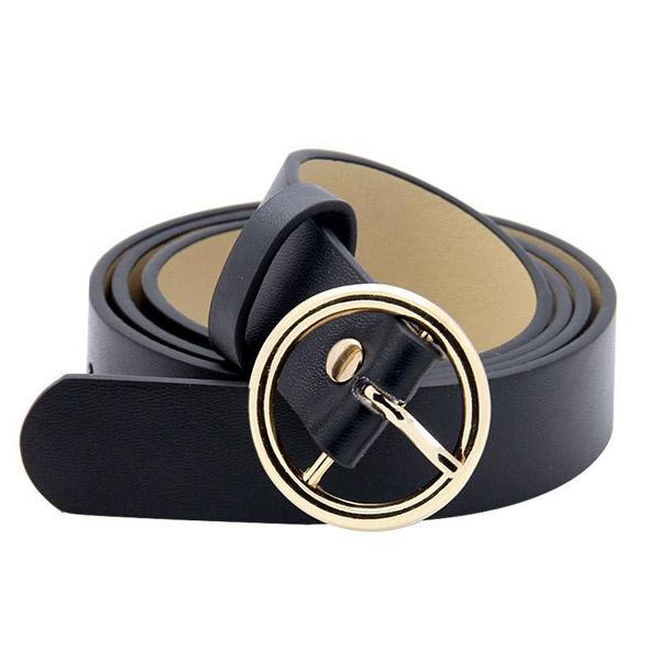 

пояс без отверстий круг пряжка кожа pu ремни для женщин девушки искусственная кожа черный дамы черный цвет моды waistband jeans jllxdy, Black;brown