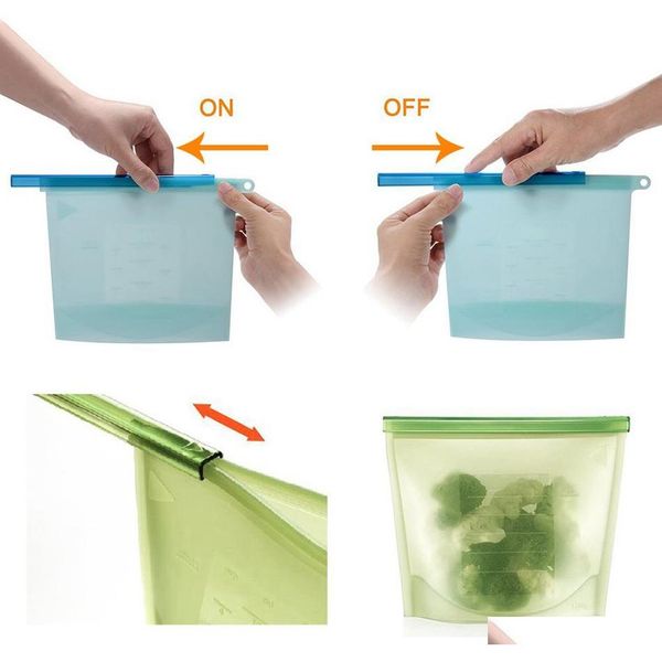 

500ml reusable sile food fresh bag wraps fridge food storage containers refrigerator bag kitchen colored z qylssr bdebaby