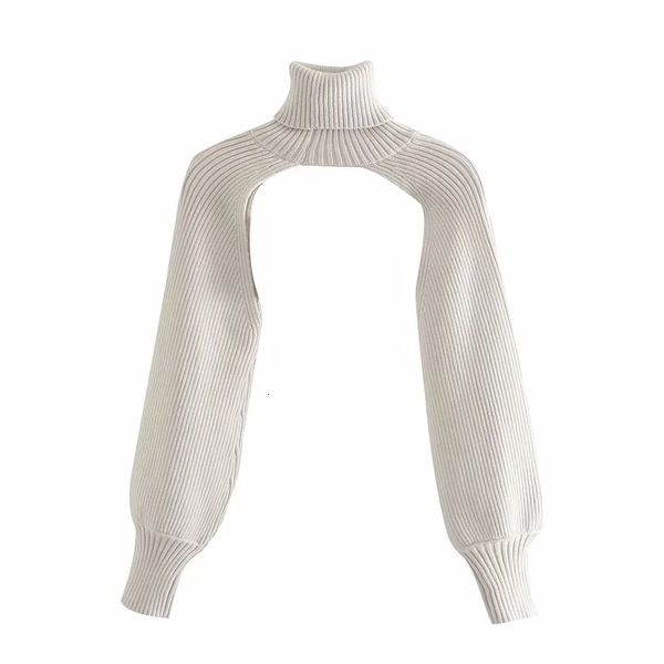 

2021 new women fashion arm warmers knitted sweater woman vintage high neck long sleeve casual chic pullovers ladies sweaters 14xh, White;black
