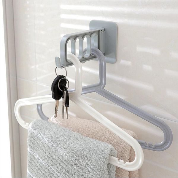 

hooks & rails foldable key decorative self adhesive wall punch plastic powerful bathrooms balcony hanger drying storage hook1