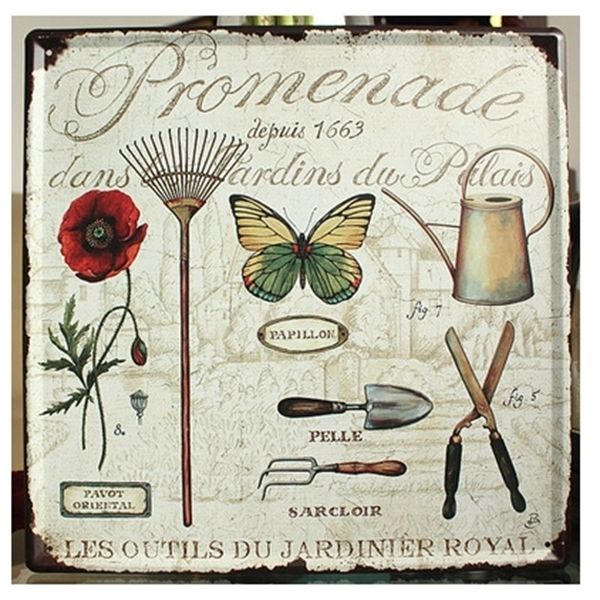 

a-30x30cm garden flower home tin for wall decor metal sign vintage art poster retro plaque \\plate