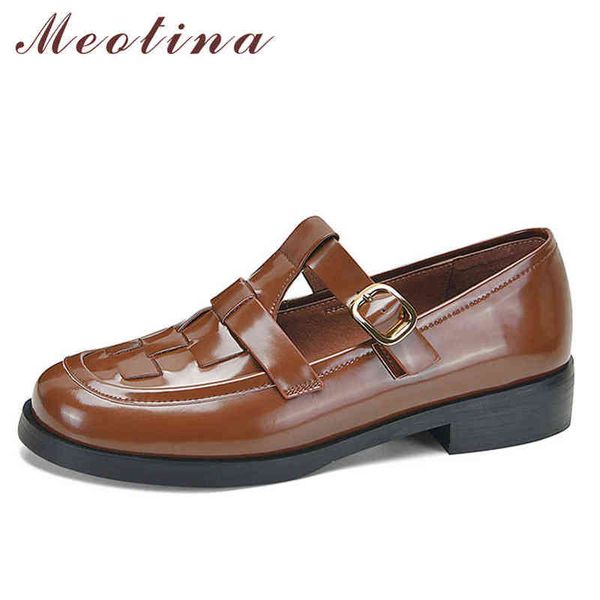 

women's flat shoes round head casual and belt buckle roman black 2 9