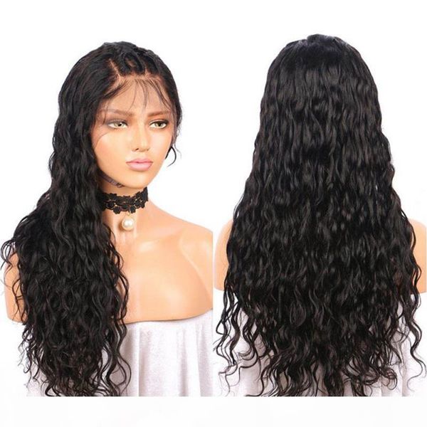

malaysian natural wave 360 full lace wigs pre plucked with baby hair remy human hair wigs natural black for woman wigs, Black;brown