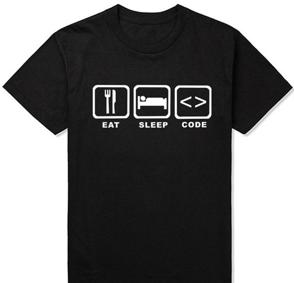 

new summer style eat sleep code programming java html comedy funny programmers short sleeve tees hooded sweatshirt hoodie men t shirt