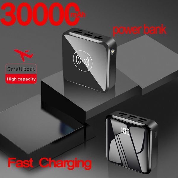 

wireless power bank 30000mah portable charger battery charging led lighting digital display built-in wireless power bank ing