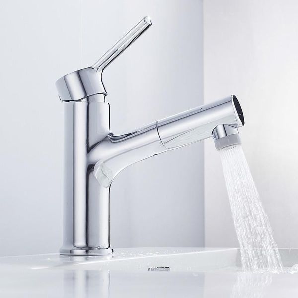 

bathroom sink faucets 2 spray types basin faucet with pull-out hand bathing shower mixer tap cold water taps