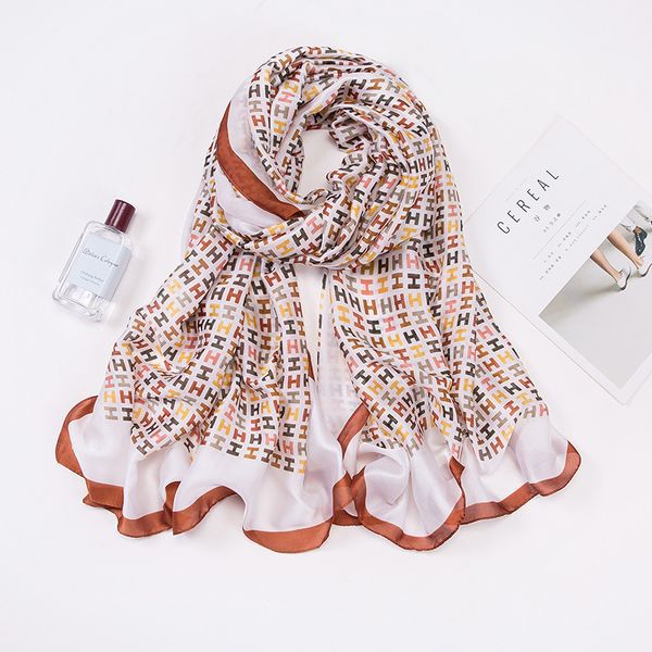 

2021 new imitation silk satin turban silk scarf female print mother's day gift sunscreen shawl 180*180cm, Blue;gray