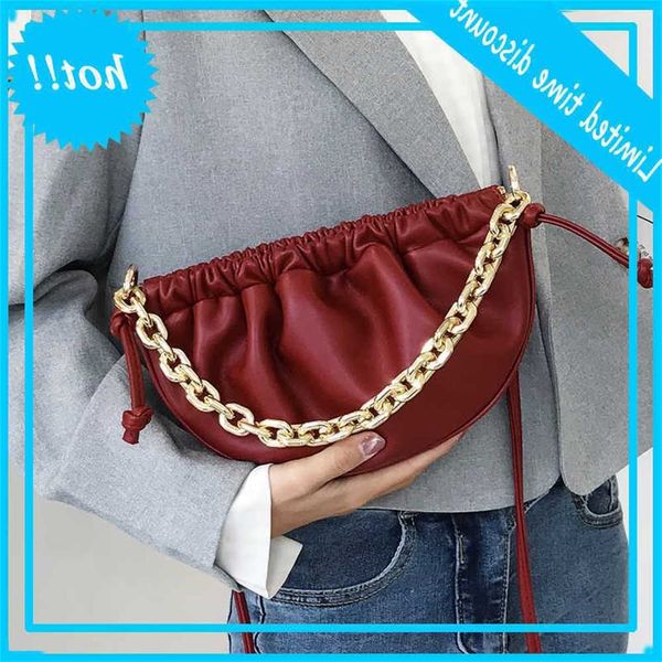 

for 2021 new cloud soft learn trailers bags single shoulder pure women crossbody handbag and chain design bag