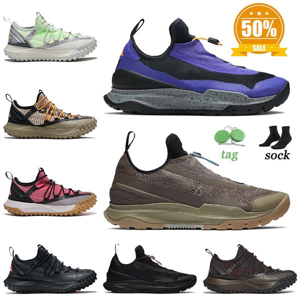 

mens women running shoes acg ao mountain fly low sneakers fusion violet olive sea glass fossil stone black flash crimson anthracite trainers