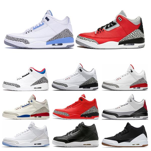 

new men basketball shoes unc knicks rivals tinker with university red black cement sport sneakers mens trainers size 7-13