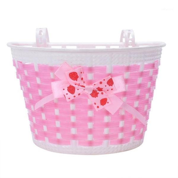 

car & truck racks children bicycle basket mit bow on belly pink1