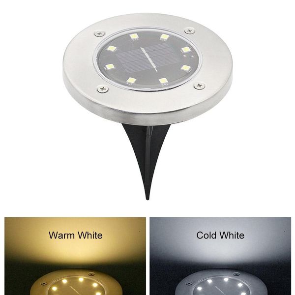 

anblub открытый 8leds солнечная наземная светодиодная лампа ip65 водонепроницаемый ландшафт lawn лестница подземный загруженный легкий домаш