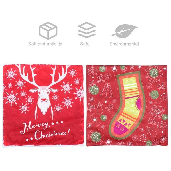 

2pcs рождество наволочка площади декоративные подушки наволочку крышки декоративные наволочки protector xmas декор bbyfmr packing2010