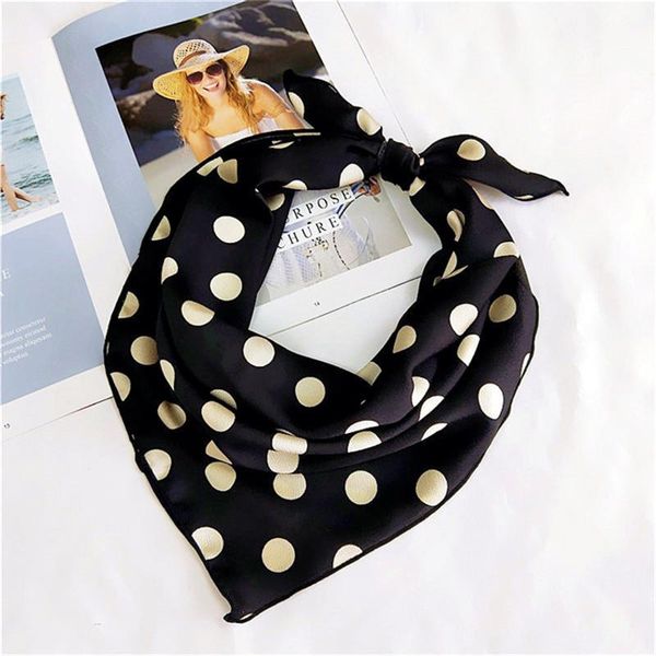 

6060cm twill silk square scarf women print scarves wraps head neck hijab foulard bandana neckerchief hair tie band accessories wmtkcl, Blue;gray