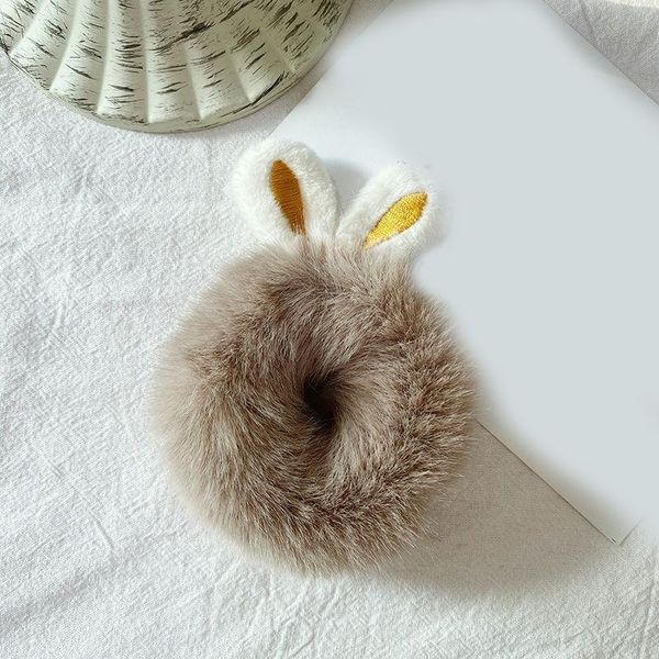 

cute faux fur rabbit ears hair rope ties hair scrunchies women hairband ponytail holder headband ornament girls hair accessories q bbyoxg