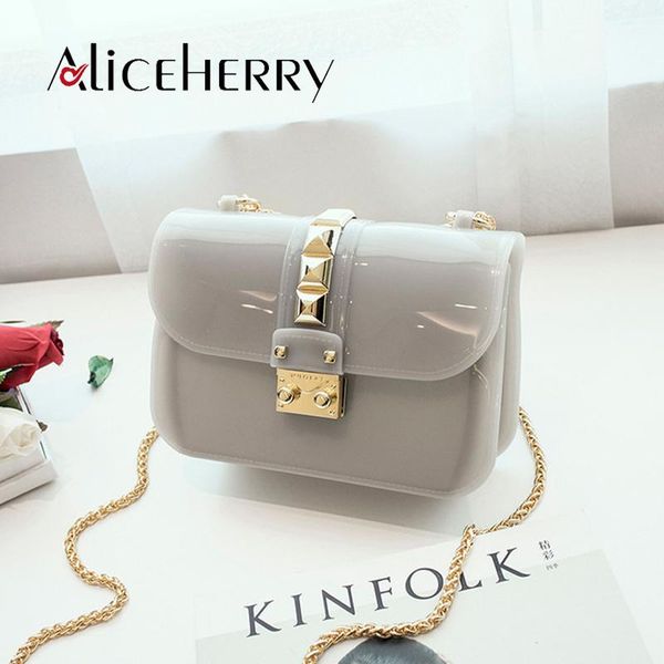 

women cute jelly bag brands pvc chain bag candy transparent messenger bags girls small crossbody handbags