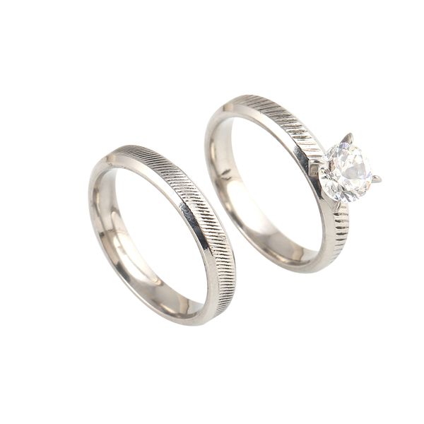 Nişan Yüzüğü 2 ADET Yeni Tasarım Kadınlar Için Basit Zirkonya Güzel Yüzük Düğün Takı