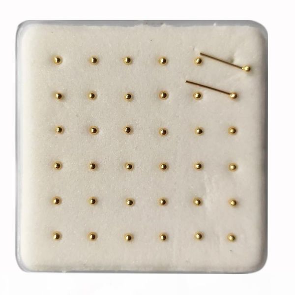 

pack of 36pcs 925 sterling silver 1.5mm ball nose pin bone gold nostril stud