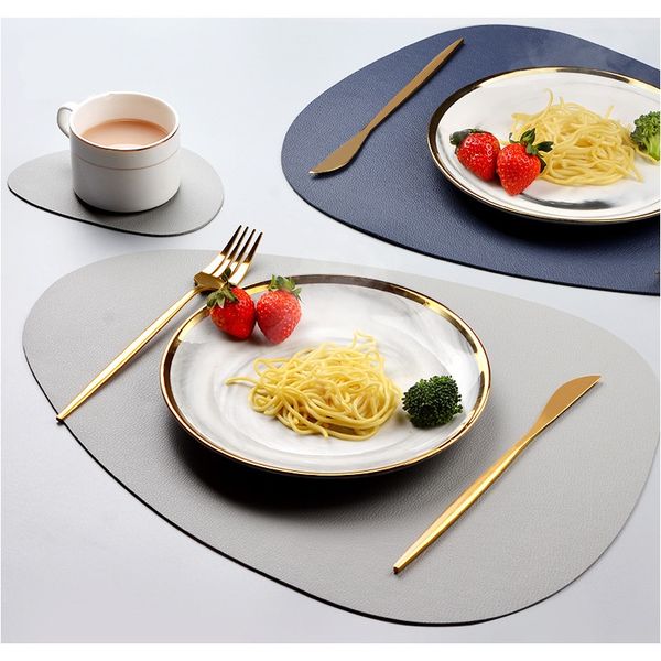 

leather table mats place mat tableware pad placemat table mat heat insulation pu placemats bowl coaster kitchen non slip f wmtzoj