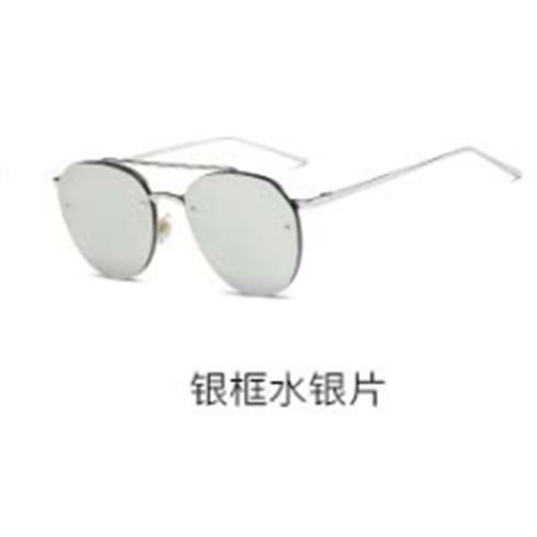 

cz0026 2020 new light sunglasses large frame fashion glasses, White;black