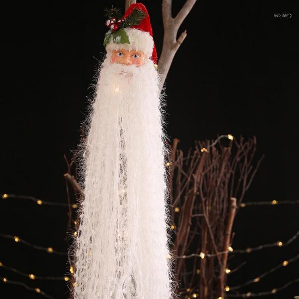 

christmas decorations year decor light glowing long beard pendant hanging ornament gifts tree decorations1