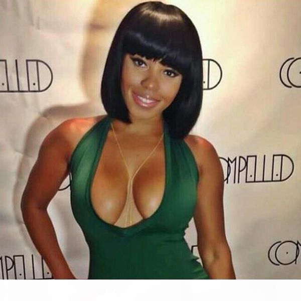 

bob wigs full lace wigs brazilian lace front 130 density human hair wigs with bangs install youtube, Black;brown