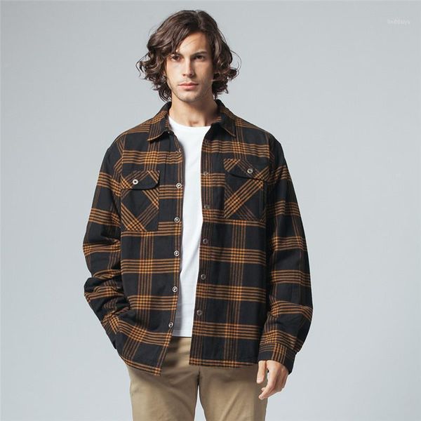 

2020 fall winter men flannel plaid shirt cotton-padded thermal shirts mens sports shirts camisa cuadros usa plus size -2xl1, White;black