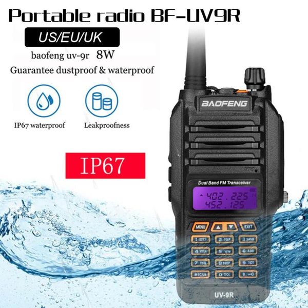 

walkie talkie уф-9r 8w walkie talkie радио двухдиапазонный трансивер walkies talkies портативный радиоприемник коммуникатор аксессуары