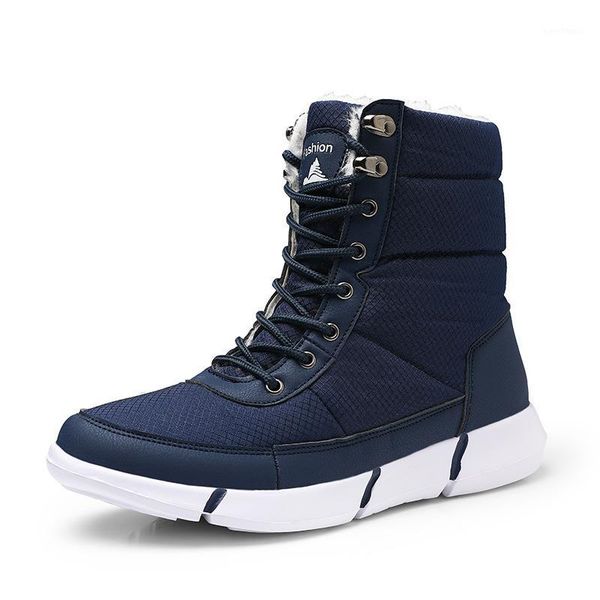 

2021 lightweight snow boots ankle winter boots casual hiking warm winter shoes water proof men shoes, Black