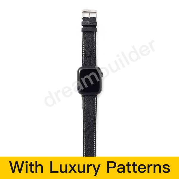 Pulseira de relógio de designer de moda para pulseira de relógio Apple iWatch band 41mm 45 42mm 38mm 40mm 44mm iwatch 2 3 4 5 6 7 bandas Pulseiras de couro Pulseiras Pulseiras de relógio