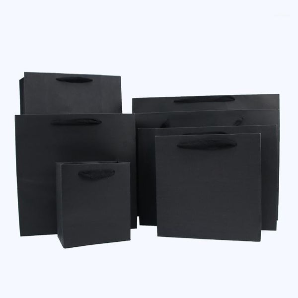 

10pcs / black card paper bag gift shopping bag holiday party birthday gift paper1