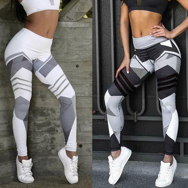 

yoga outfits 2021 sport leggings pants women tights fitness legging gym striped sports pant seamless plaid running quick dry trousers, White;red