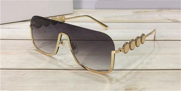 

new fashion design sunglasses 2214 metal half frame popular minimalist style uv400 protective glasses with original box, White;black