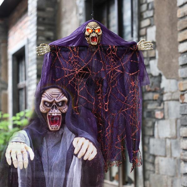 

haunted house hanging ghost halloween decoration horror props creepy skeleton hanging grim reaper home door bar decor h8 bbyfys homebag