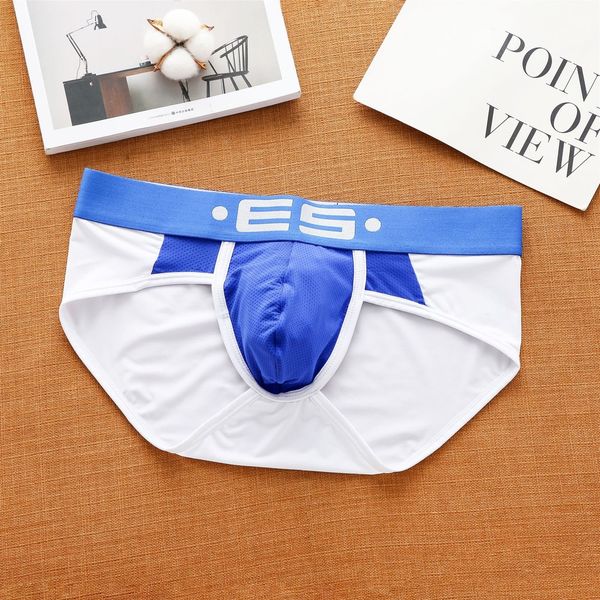 

Es mens briefs mesh breathable comfort summer low waist youth underwear, Blue 2