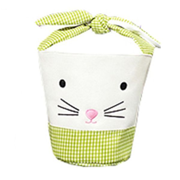 

cartoon canvas bunny bucket diy kid gift storage basket creative portable easter candy container 125 n2