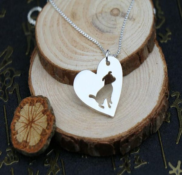 

ожерелье pitbull собак, Silver