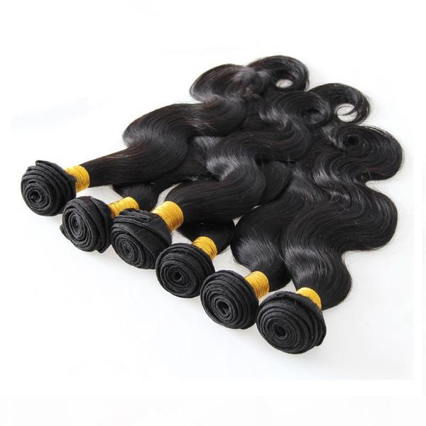 

human hair weaving natural black color 6pcs human hair extensions weave bundles natural color can be dyed
