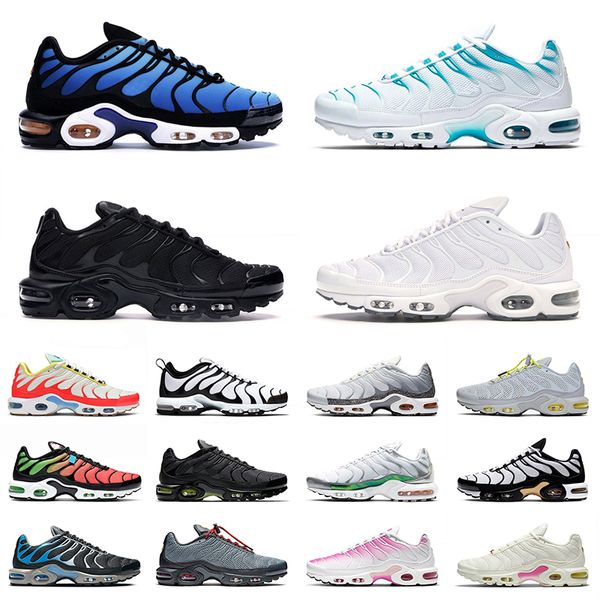 

tn plus mens running shoes womens triple black white air max airmax hyper blue worldwide camo trainers outdoor sports sneakers, White;red