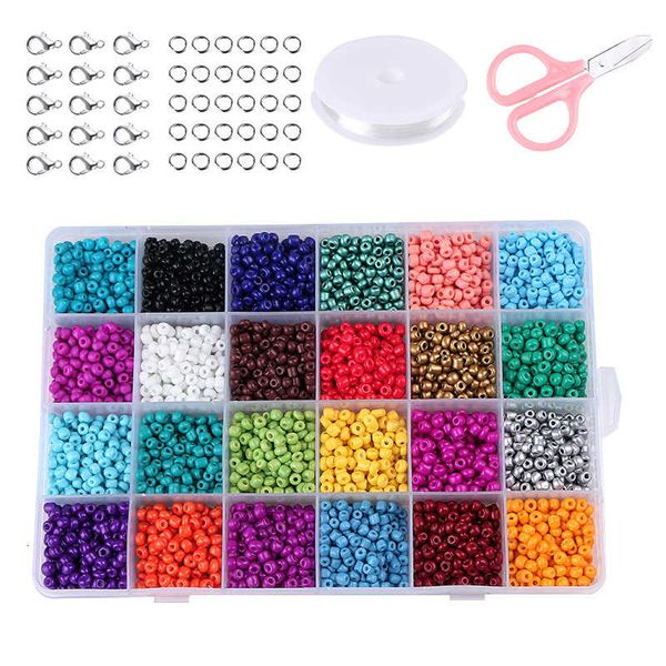 

solid millet rice baking paint dye core 24 color combination set glass bead, Silver