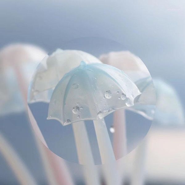 

creative luminous umbrella pen soft silicone umbrella gel pen as school stationery gift1