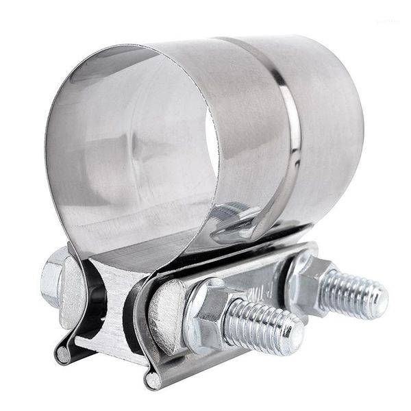 

1pc 2.5 inch 2 1/2 inch lap joint exhaust band clamp-preformed stainless steel for catback1