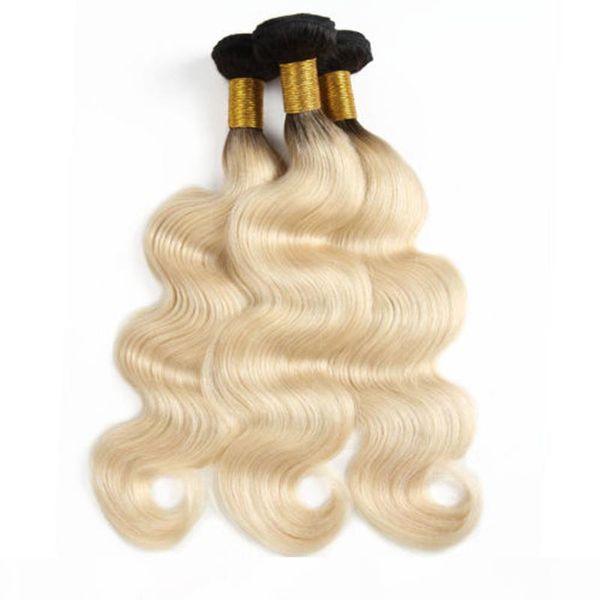 

ombre human hair bundles body wave ombre color hair 1b 613 black and blonde t1b 613 ombre virgin human hair weave fast delivery