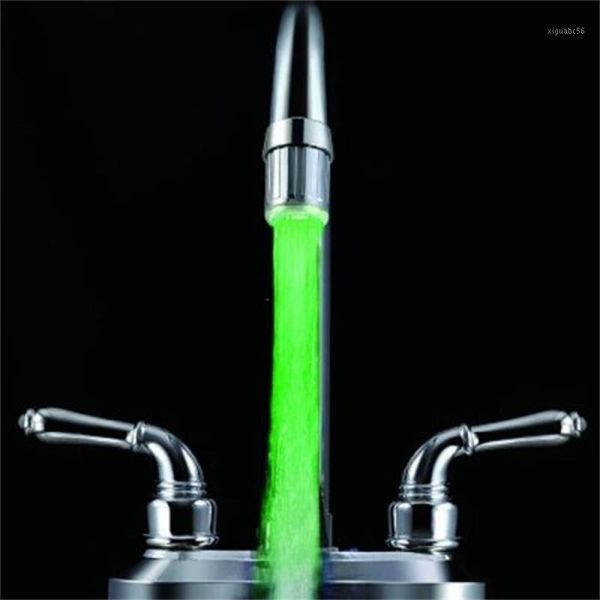 

1pc led tap light temperature sensor no battery water stream faucet rgb glow shower1