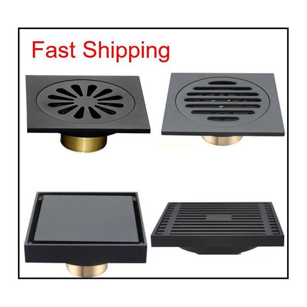 

modern pure black invisible shower floor drain /bathroom balcony use brass material rapid drainage tile ins jllpjz sport777